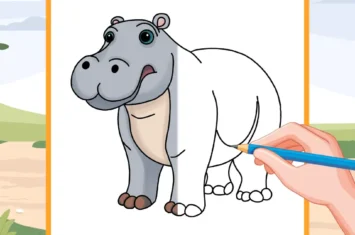 How to Draw a Hippopotamus – A Step-by-Step Guide From Mimi Panda