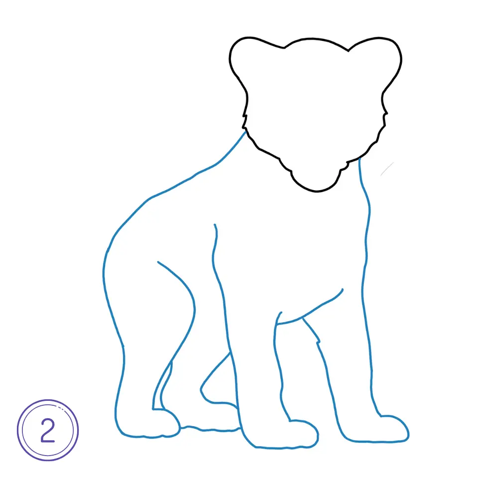 How to Draw a Leopard Step 2