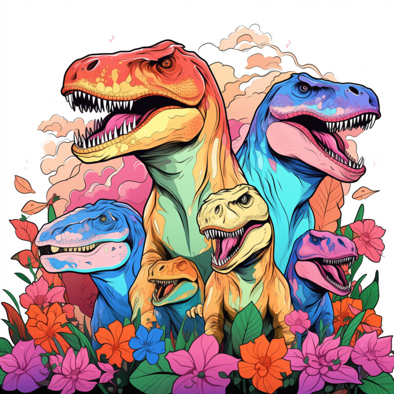 Printable Dinosaur Coloring Pages | Coloring Pages Mimi Panda