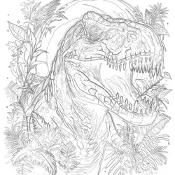 T Rex Dinosaur Pictures To Coloring Page - Printable Coloring page