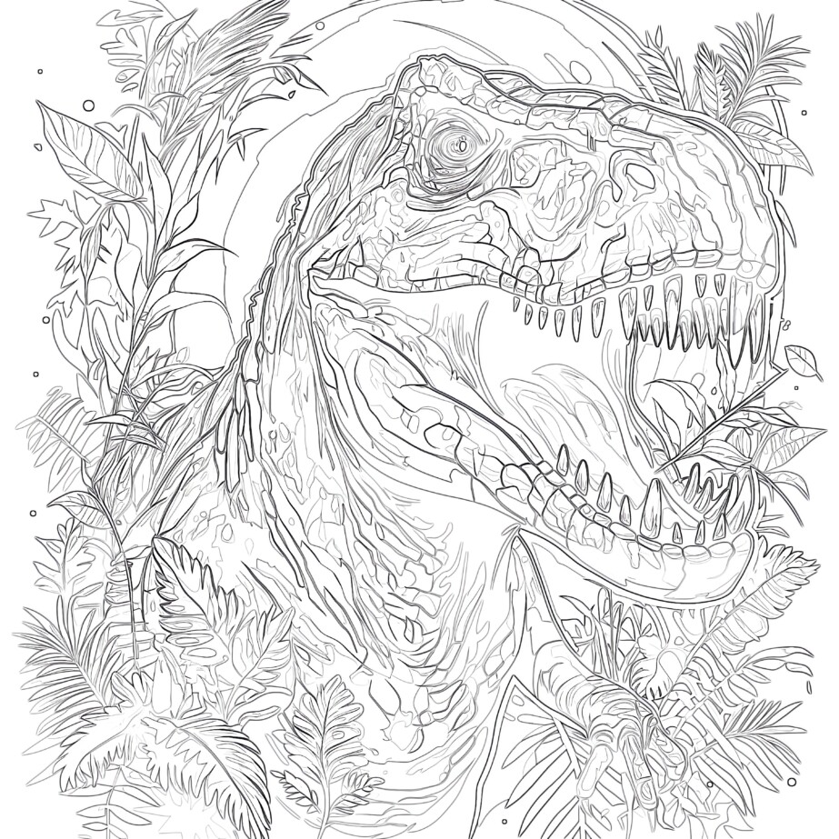 T Rex Dinosaur Pictures To Color