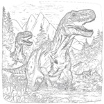 Trex Colouring Page