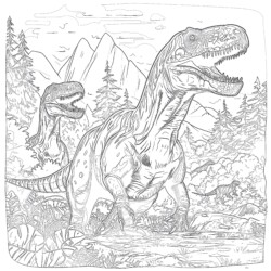 Trex Colouring Page - Printable Coloring page