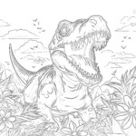 Tyrannosaurus Colouring Page