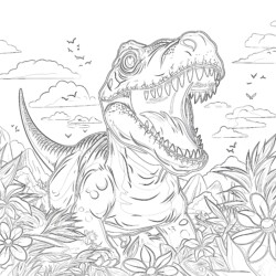 Tyrannosaurus Colouring Page - Printable Coloring page