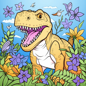 Tyrannosaurus Rex Coloring Page | Coloring Pages Mimi Panda