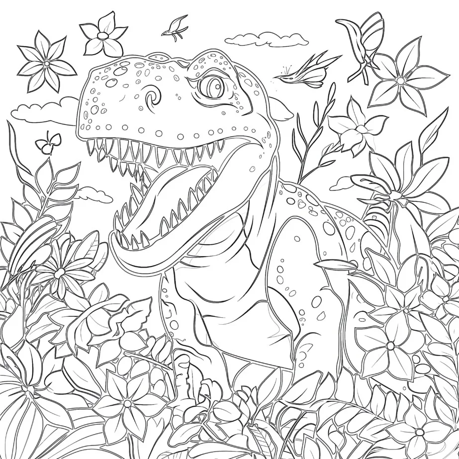 T Rex Coloring Pages Printable In 2020 Dinosaur Template Coloring