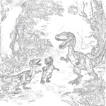 Páginas Para Colorear Dinosaurios A4