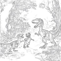 Pages à Colorier De Dinosaures A4 - Page de coloriage imprimable