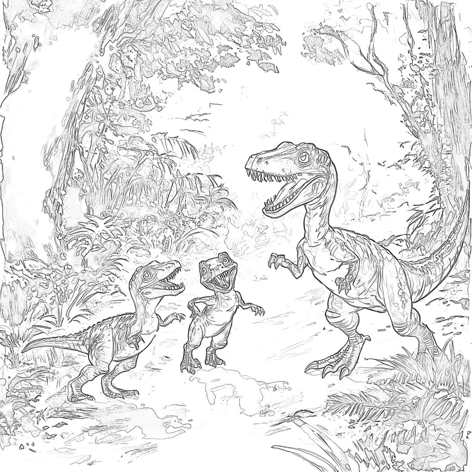 A4 Dinosaur Kleurplaten