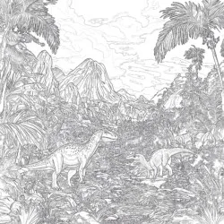 Página Para Colorear De Dinosaurios Adultos - Página para colorear