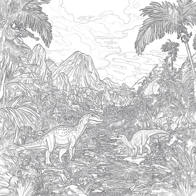 Online Coloring Adult Dinosaur Coloring Page Coloring Pages Mimi Panda