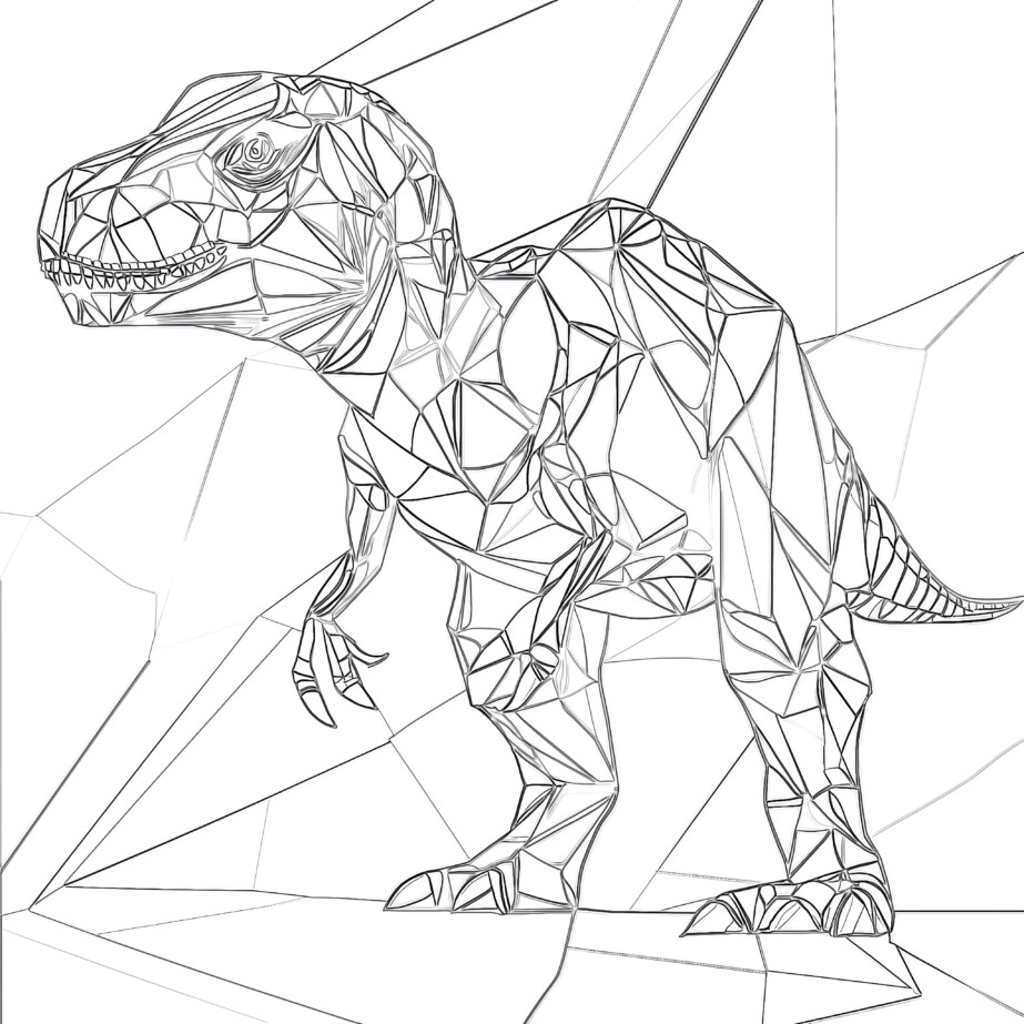 Adult Dinosaur Coloring Book