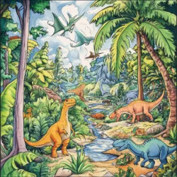 すべての恐竜の塗り絵ページ - 起源イメージ