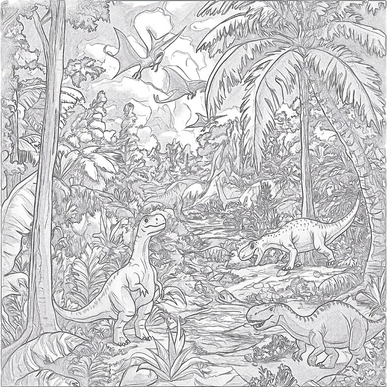All Dinosaurs Coloring Pages | Coloring Pages Mimi Panda