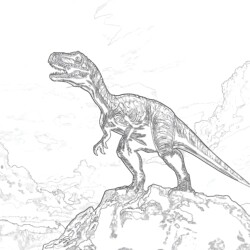 Allosaurus Dinosaur Coloring Pages - Printable Coloring page