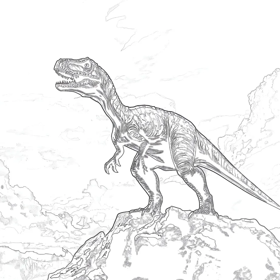 Allosaurus Dinozor Boyama Sayfaları
