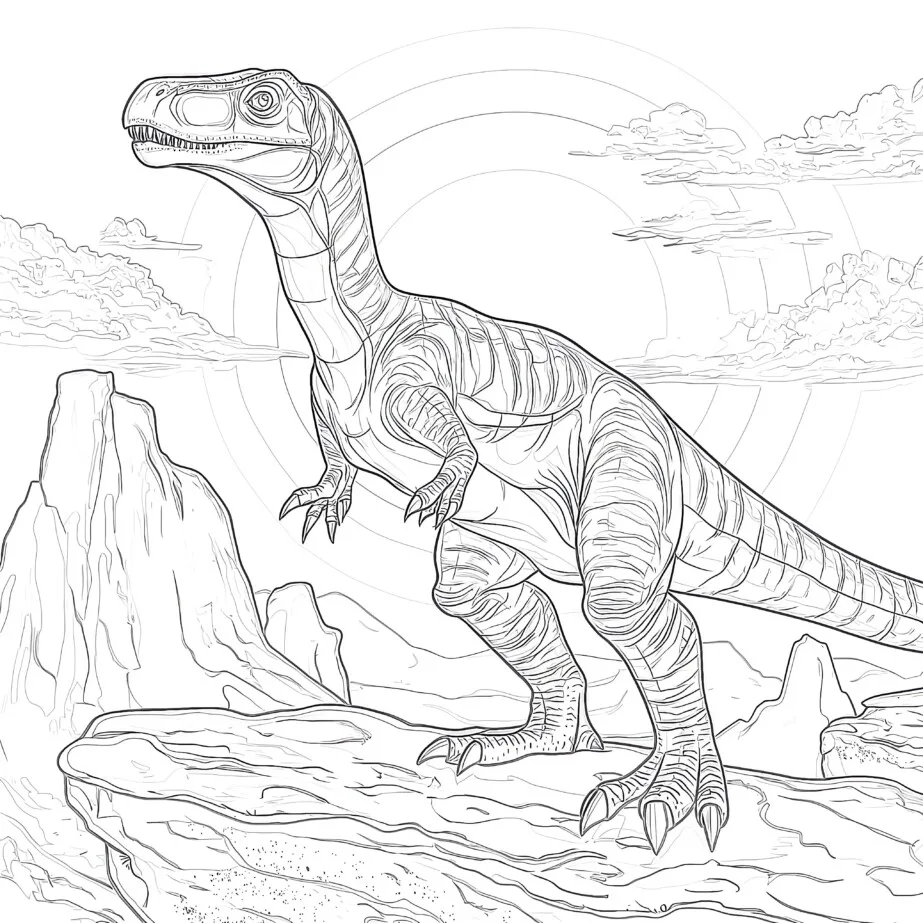 Allosaurus Baskı İçin Boyama Sayfası
