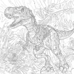 Angry T Rex Coloring Page