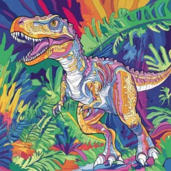 Página Para Colorear T Rex Enojado - Imagen de origen