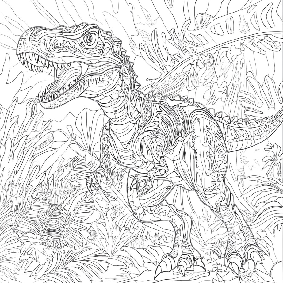 Angry T Rex Coloring Page