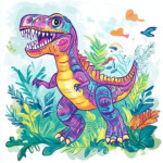 Páginas Para Colorear De Dinosaurios Animados 2 2