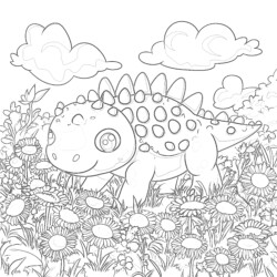 Images D'Ankylosaurus à Imprimer - Page de coloriage imprimable