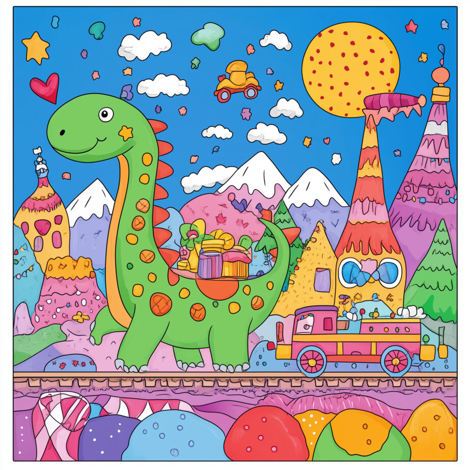 Best Dinosaur Coloring Page Free 2