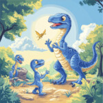 Pages De Coloriage De Dinosaure Bleu 2 2