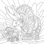 Page De Coloriage De Dinosaure Cartoon