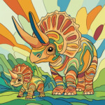 Cartoon Dinosaur Coloring 2 2