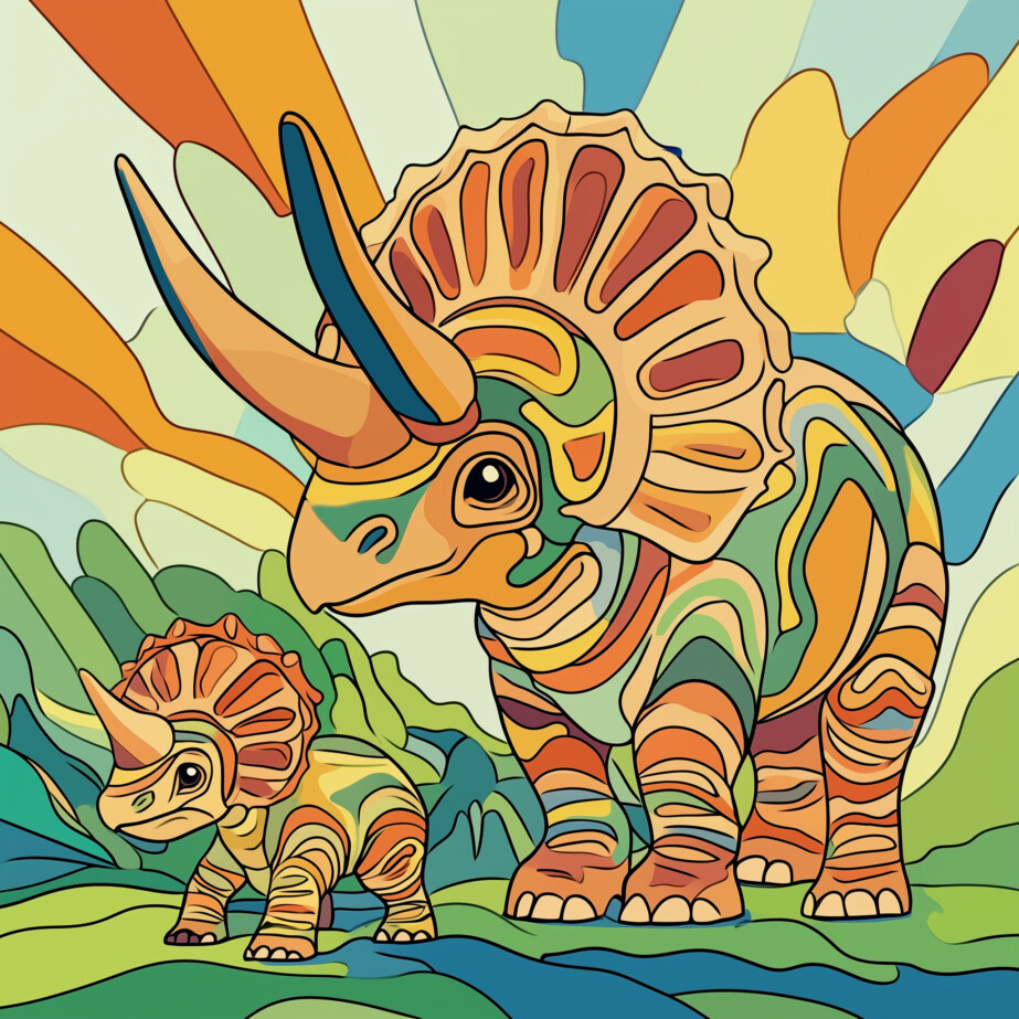 Página Para Colorear Dinosaurio De Dibujos Animados 2