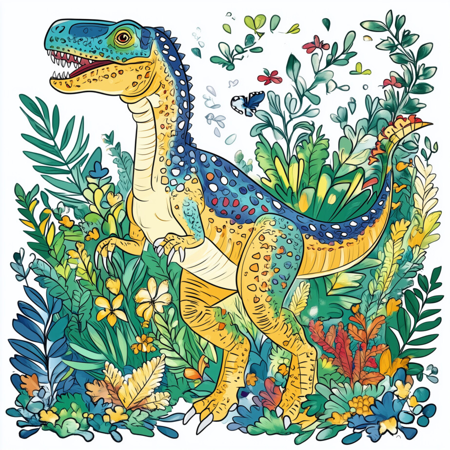 Imágenes De Dinosaurios De Dibujos Animados Para Colorear 2