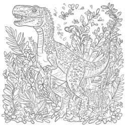 Images De Dinosaures à Colorier - Page de coloriage imprimable