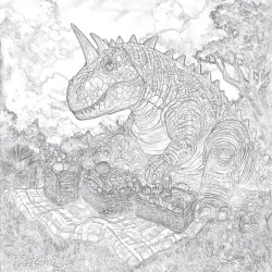 恐竜のぬりえページ ｜ぬりえミミパンダ