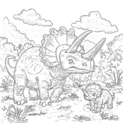 Childrens Dinosaur Colouring Pictures - Printable Coloring page