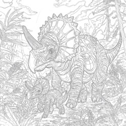 Childrens Dinosaur Pictures To Colour - Printable Coloring page