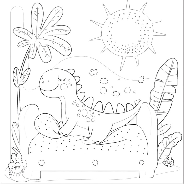 Color By Number Dinosaur Printable | Coloring Pages Mimi Panda
