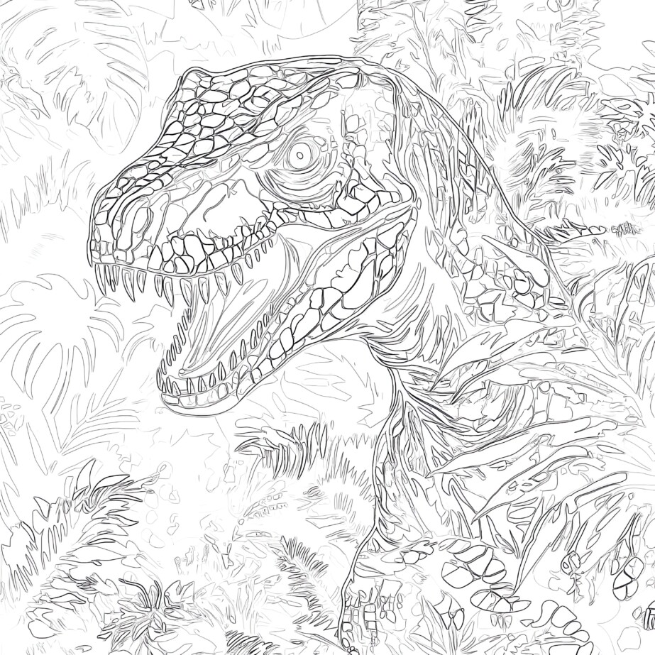 Coloring Picture Of T Rex Dinosaur