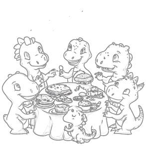 Coloring T Rex Coloring Page | Coloring Pages Mimi Panda