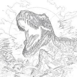 Kolorowanie Obrazków T Rex - Kolorowanka do druku