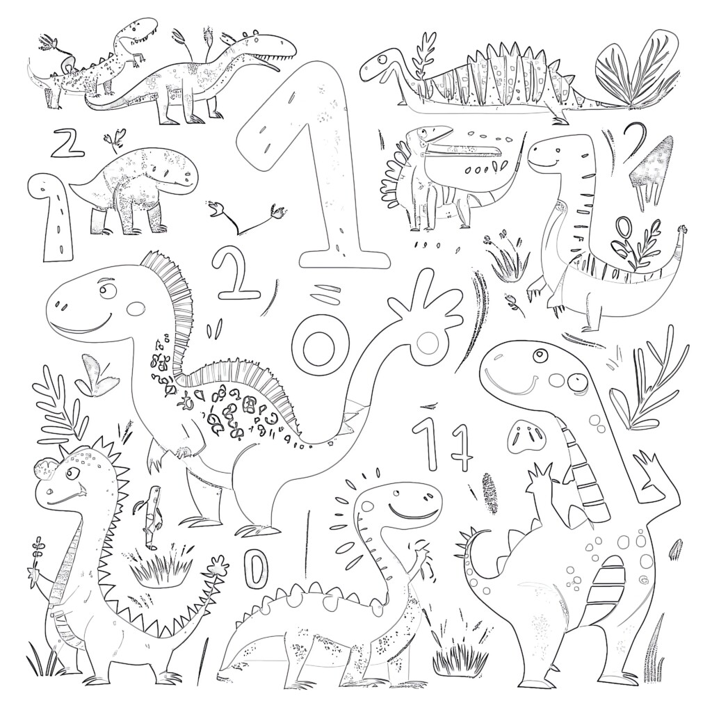 Colouring Pages T Rex | Coloring Pages Mimi Panda