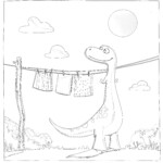 Cute Dinosaur Coloring