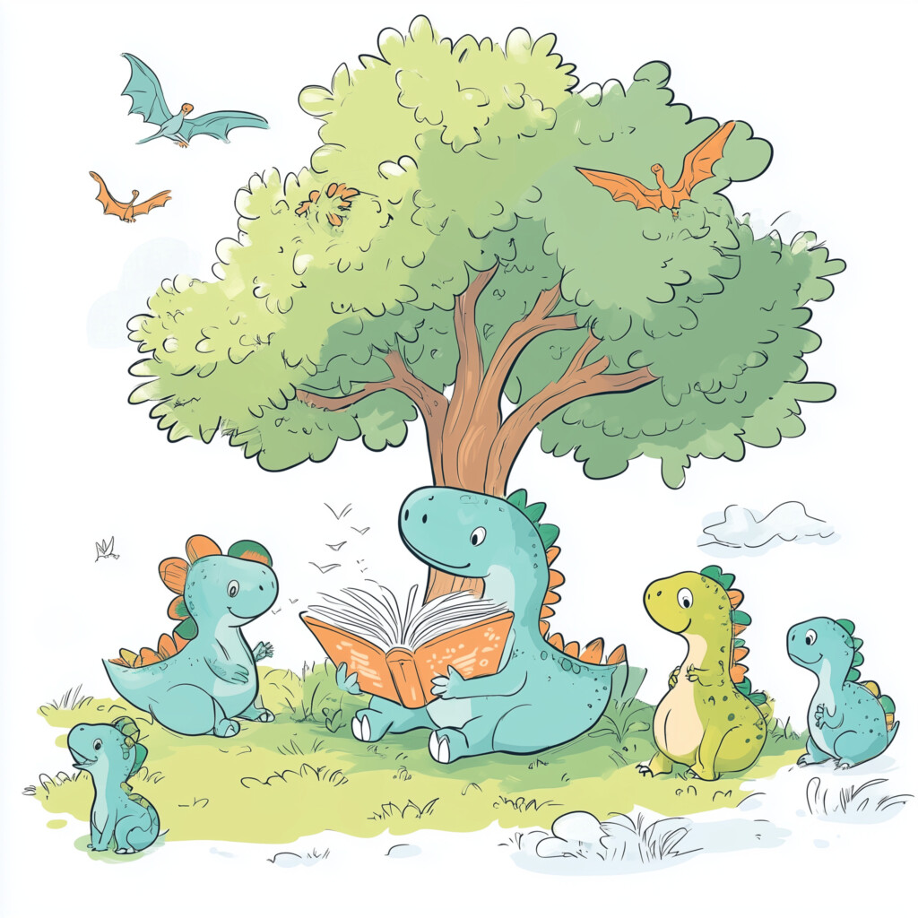 Cute Dinosaur Coloring Page | Coloring Pages Mimi Panda