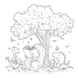 Cute Dinosaur Coloring Pages Printable - Printable Coloring page