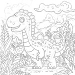 Cute Dinosaur Colouring