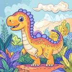 Cute Dinosaur Colouring 2 2