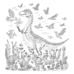 Cute Dinosaur Colouring Pages - Printable Coloring page