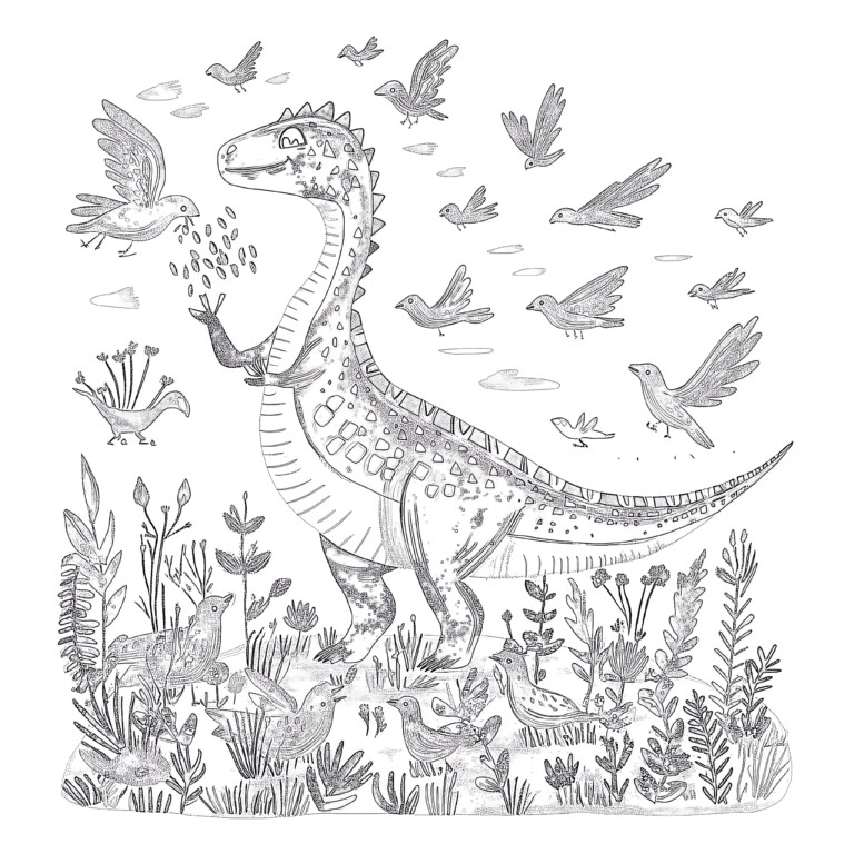 Minmi Dinosaur Coloring Page | Coloring Pages Mimi Panda