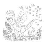 Cute T Rex Coloring Page